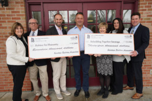 The Saratoga Builders Association is proud to present a total of $51,000 to our local charities from the proceeds of the 2019 Saratoga Showcase of Homes. From left to right: Martha McQuigge, Vice President – Saratoga National Bank; Barry Potoker, Executive Director & Showcase Co-Chair – Saratoga Builders Association; Adam Feldman, Executive Director – Habitat for Humanity of Northern Saratoga, Warren & Washington Counties; Dave Trojanski, Bonacio Construction & President – Saratoga Builders Association; Michelle Larkin, Executive Director - Rebuilding Together Saratoga County; Lisa Licata, Sterling Homes & Showcase Co-Chair; Mark Hogan, Vice President - Saratoga National Bank.